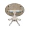 International Concepts Round 42 in Rd Dual Drop Leaf Pedestal Table, 36.3 inH, Unfinished, Ready to Finish, 42 in W, 42 in L K-42DPT-11P - alternate 4